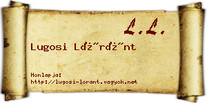 Lugosi Lóránt névjegykártya