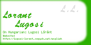 lorant lugosi business card